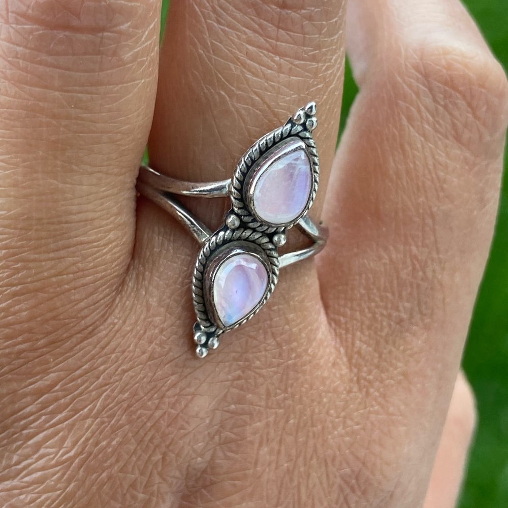 Pink moonstone ring - Picture 5 of 5